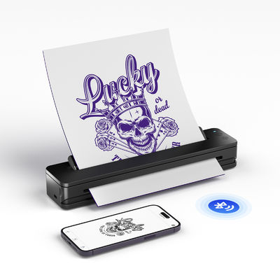 কেনা ব্লুটুথ ট্যাটু ট্রান্সফার প্রিন্টার A4 পোর্টেবল ট্যাটু স্টেনসিল প্রিন্টার অনলাইনে উৎপাদন