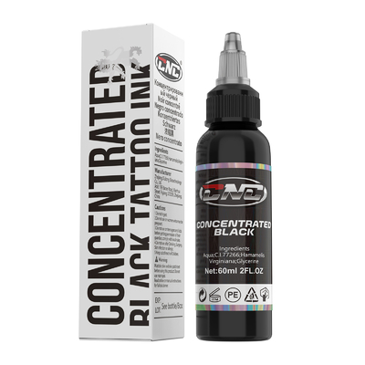 60ML ট্যাটু রঙ্গক ঘনীভূত পেশাদার কালো ট্যাটু কালি